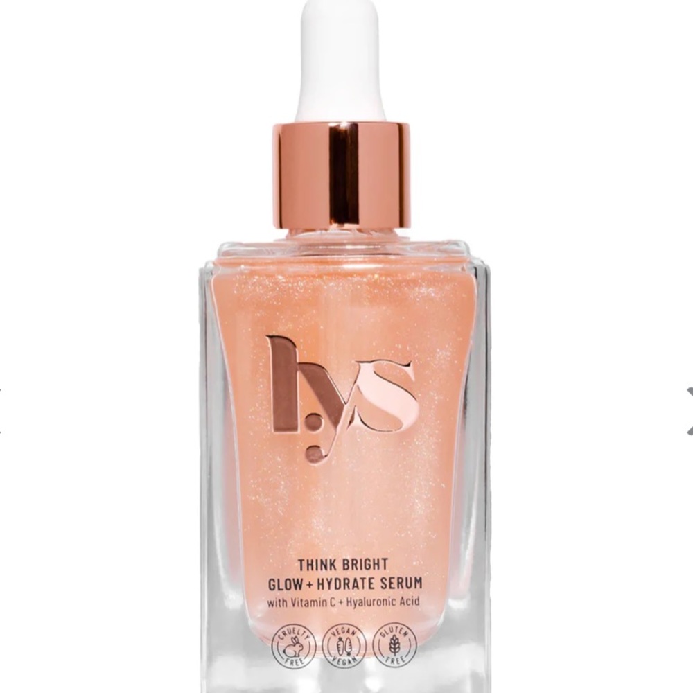 New THINK BRIGHT GLOW + HYDRATE SERUM WITH VITAMIN C & HYALURONIC ACID